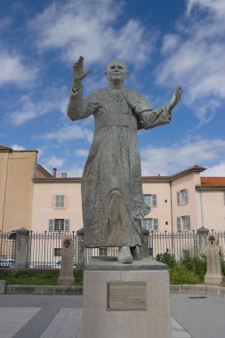 Statue of Pope John Paul II, Lyon, France clipart