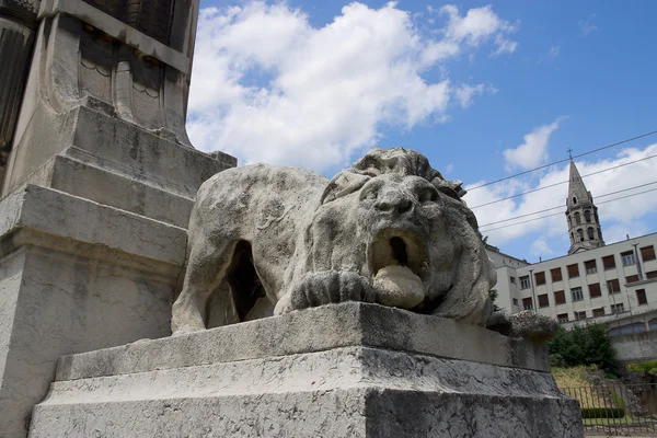 Скульптура льва, Лион, Франция — стоковое фото