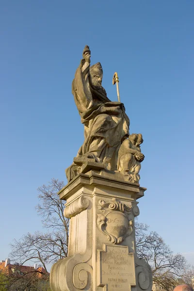 Heykel saint augustine, prague, Çek Cumhuriyeti — Stok fotoğraf