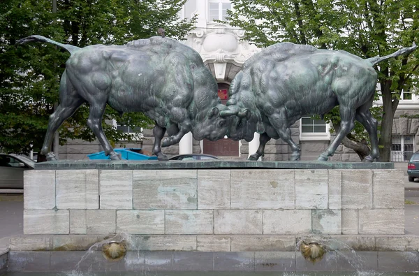 Skulptur "fighting aurochs", Kaliningrad, Russland — Stockfoto