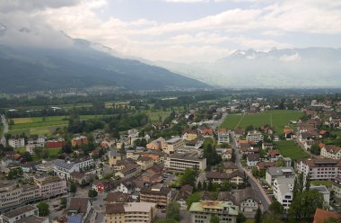 View of Vaduz city, Principality of Liechtenstein clipart