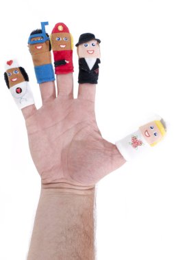 Finger puppets clipart