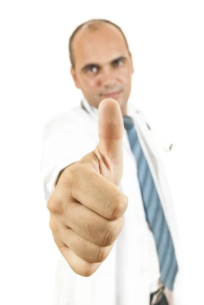 Doctor with thumb up — Stock Photo, Image