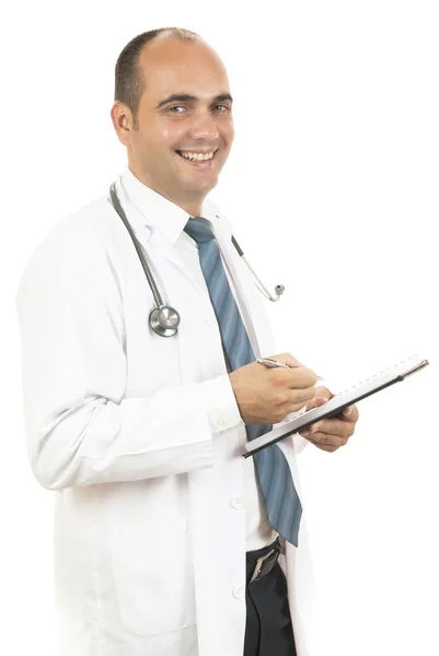 Arzt macht sich Notizen — Stockfoto