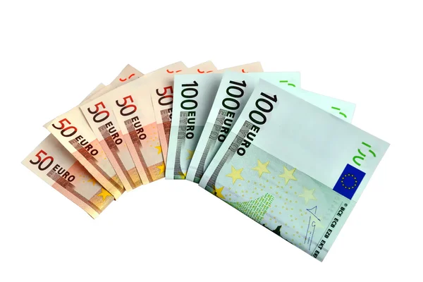Banknoten 50 und 100 Euro — Stockfoto