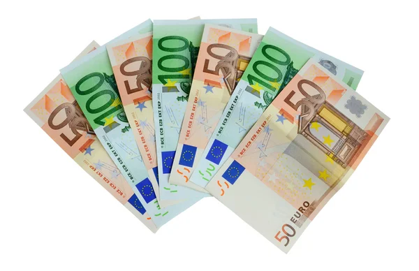 纸币 50 及 100 欧元 — 图库照片
