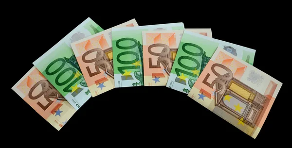 Banknoten 50 und 100 Euro — Stockfoto