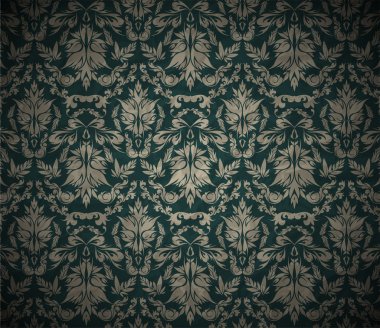 Seamless damask pattern clipart