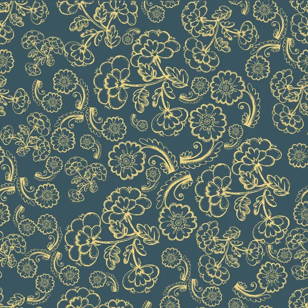 Abstrakta elegans seamless mönster med blommig bakgrund vintag — Stock vektor