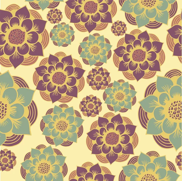 Abstract Elegance Seamless pattern with floral background vintag — Stock Vector