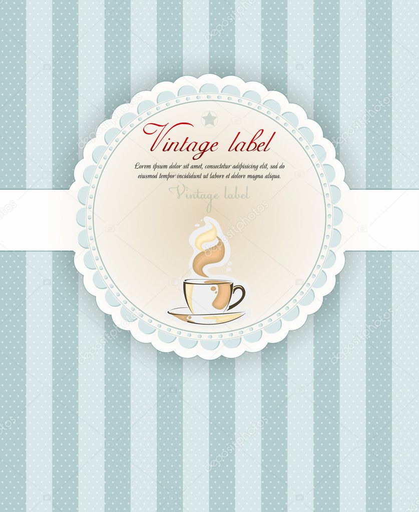 Retro Vintage Coffee Background with cup