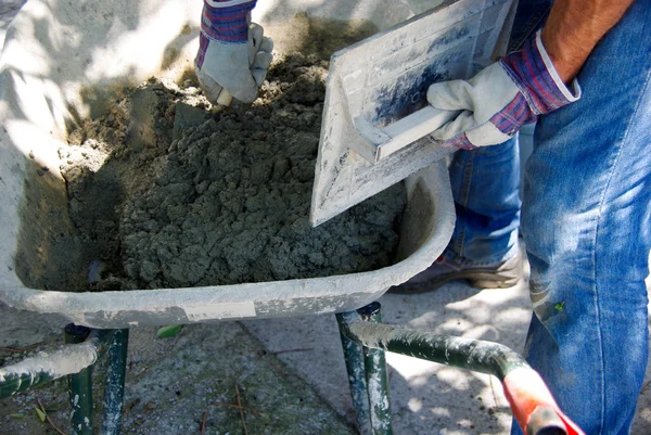 stock image A manual preparation of mortar