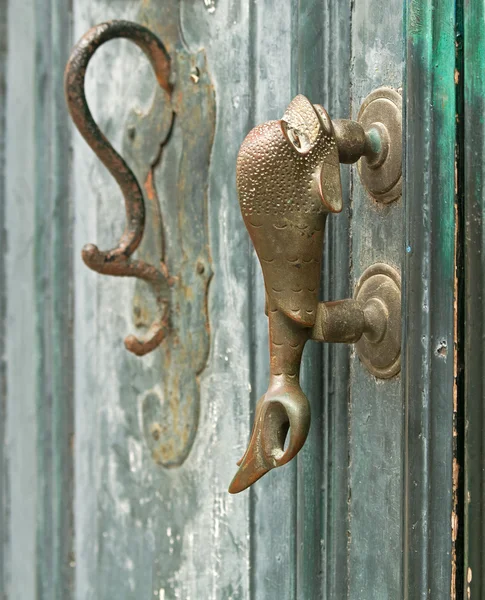 Manija de puerta pescado . — Foto de Stock
