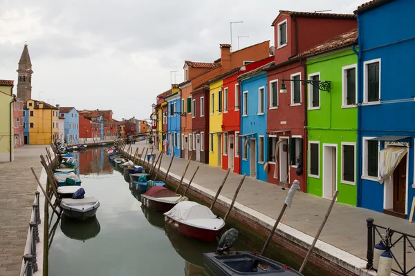 Burano, case colorate . — Foto Stock
