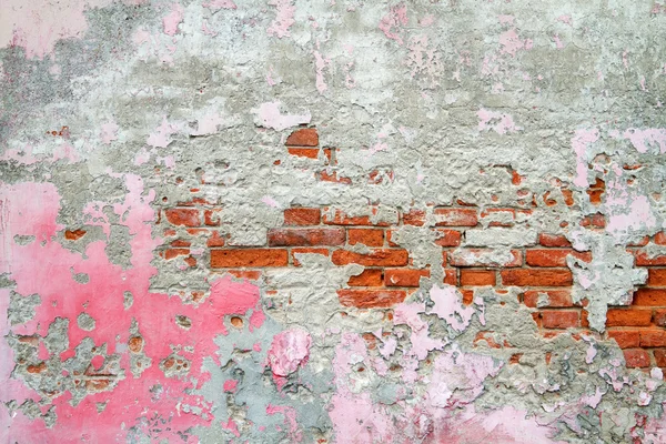 stock image Brick wall with pink colour.