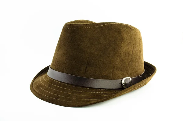 Brun flanell hatt — Stockfoto
