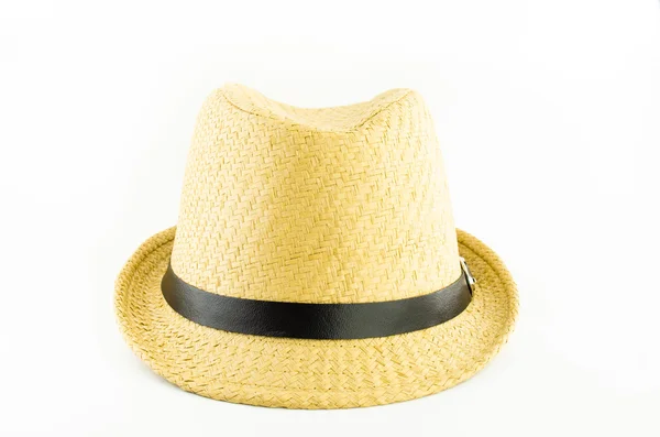 Sarı dokuma şapka — Stok fotoğraf