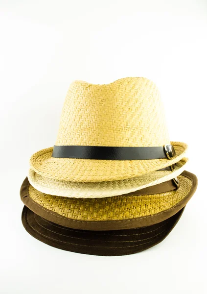Σωρό από ψάθινο καπέλο — Φωτογραφία Αρχείου