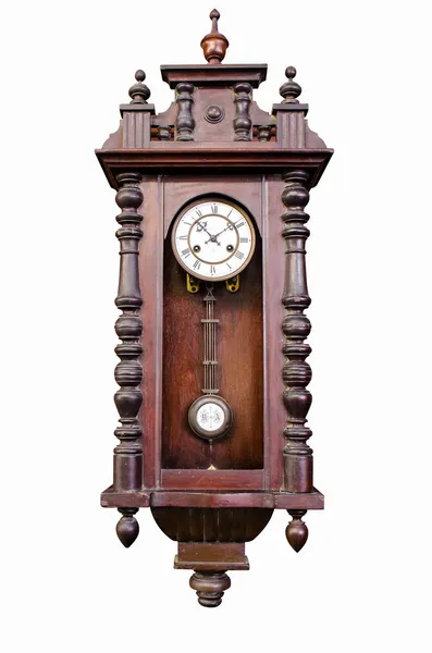 Oude houten klok — Stockfoto