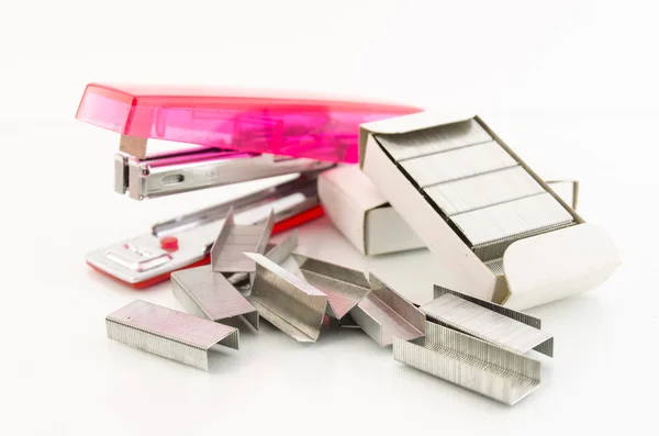 Pink stapler — Stock Photo, Image