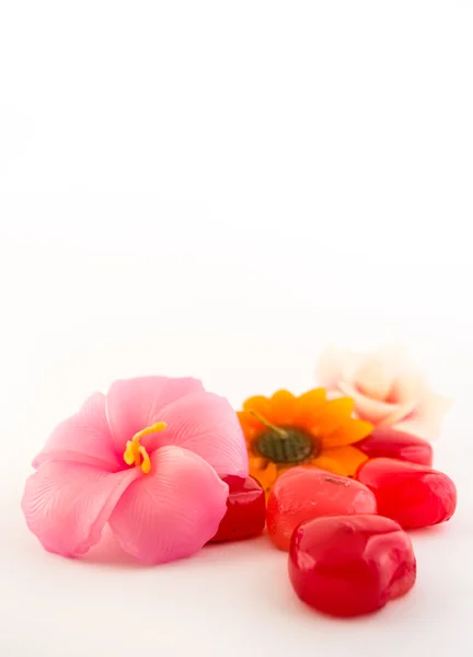 花のキャンドルのグループ — ストック写真