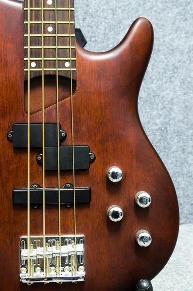 Close up of wooden bass — Stock Photo, Image