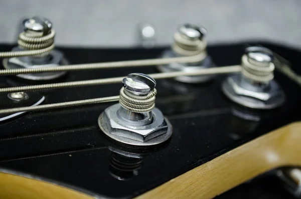 Закрытие басовых струн — стоковое фото
