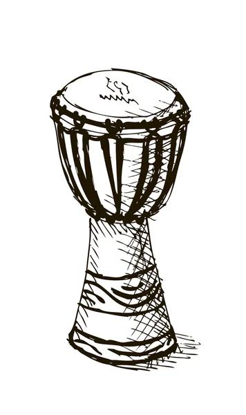 Барабан, векторная иллюстрация — стоковый вектор
