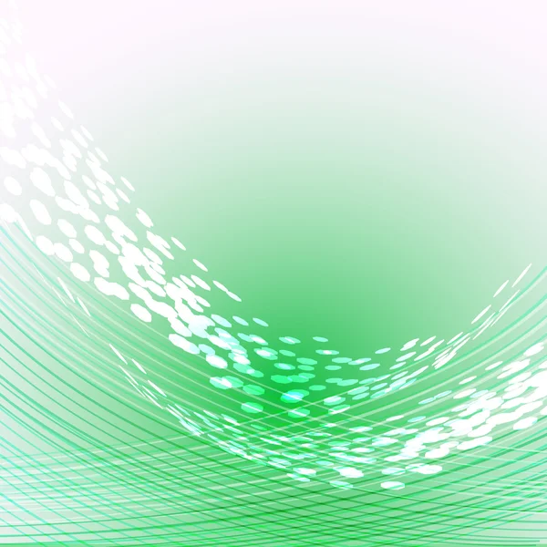 Grön abstrakt bakgrund med linjer — Stock vektor