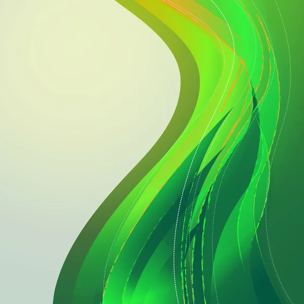 Groene achtergrond en frame voor tekst — Stockvector