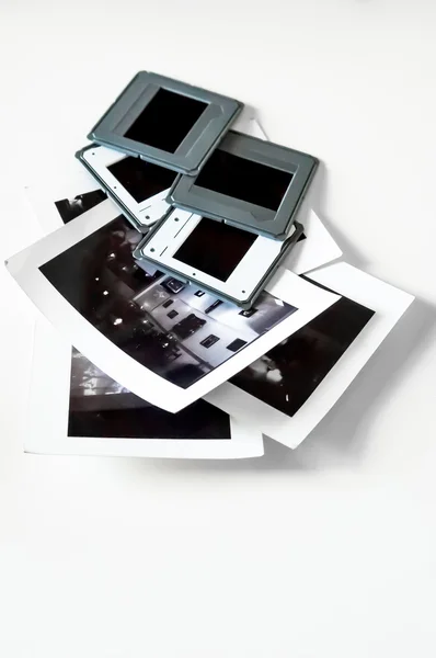 Pile of slides and old photographs — Stock Photo, Image