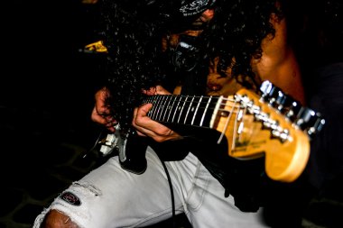 Rock guitarist clipart