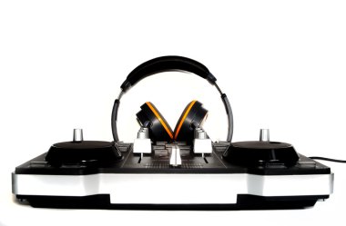 Dj controller and headphones clipart