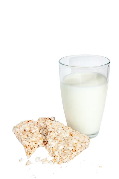 stock image Rice biscuits and milk