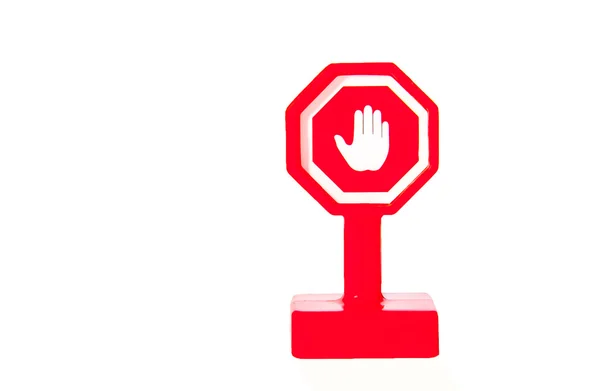 stock image Stop plastic sign