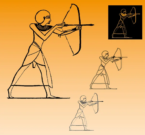 Ägyptischer Bogenschütze — Stockvektor