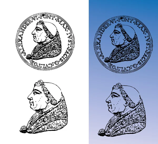 Empereur romain, gravure, buste — Image vectorielle