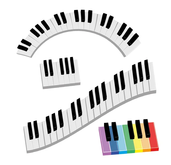 Teclado de piano — Vector de stock