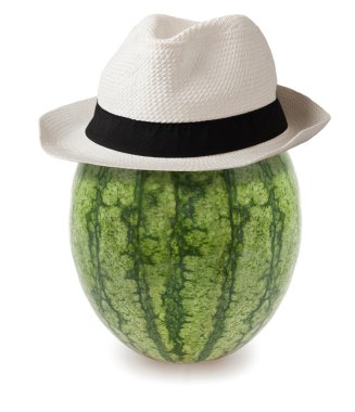 Watermelon whit hat clipart