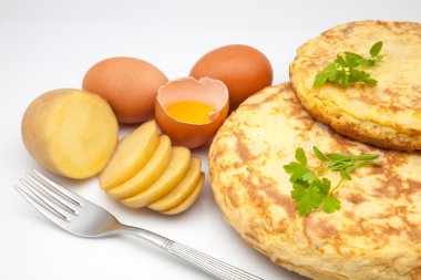 Omelette of potato clipart