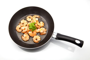 Scampi with garlic clipart