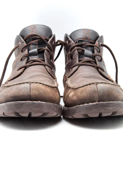 Secondhand boots made with leather — Stock Photo, Image