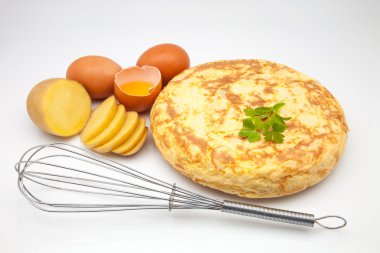 Potato omelette clipart