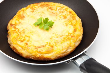 Omelette of potato clipart