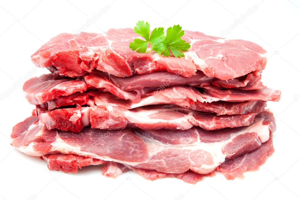 Raw pig meat