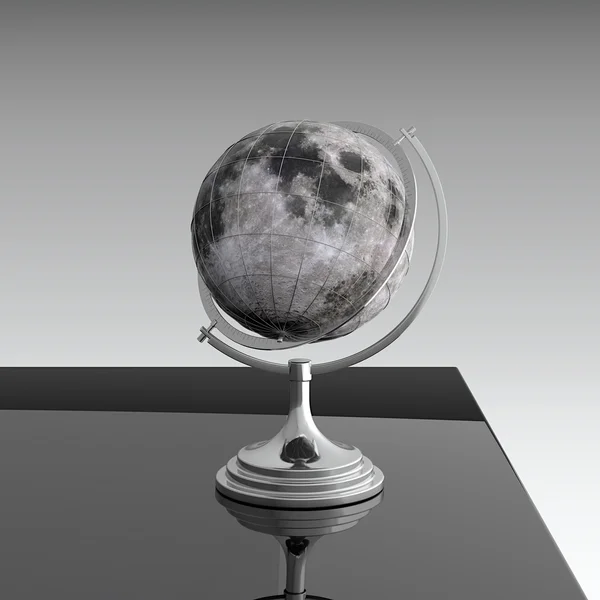 Mond auf schwarzem Tisch — Stockfoto