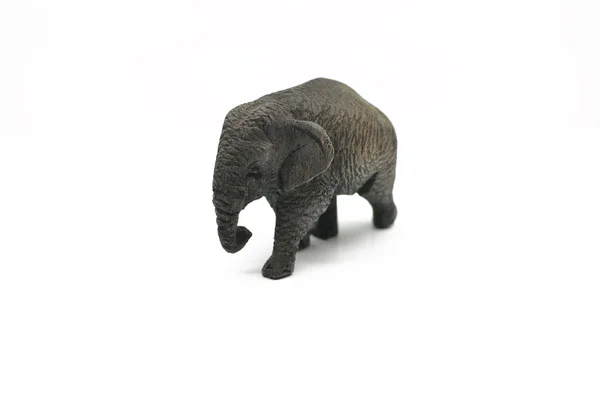 Statyett elefant teak trä — Stockfoto