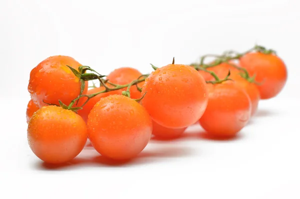 Ramo com tomate cereja closeup — Fotografia de Stock