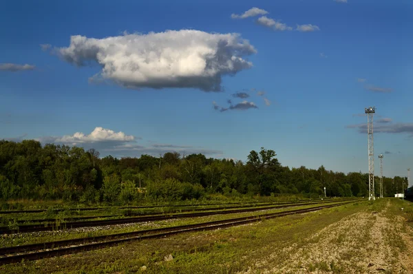 stock image Landscape with the railway