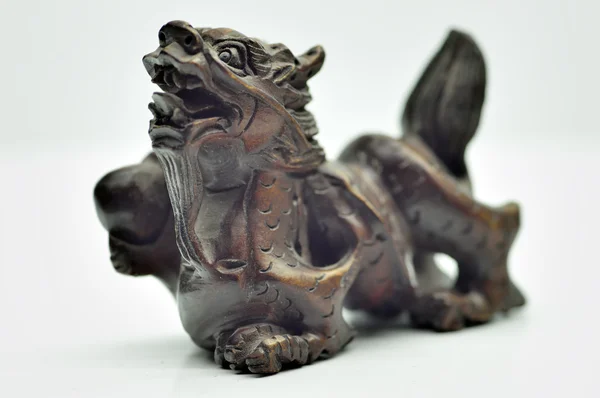 Chinese dragon made ​​of ebony — Stock Photo, Image